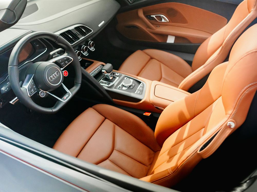 Stock photo: clean leather car interior